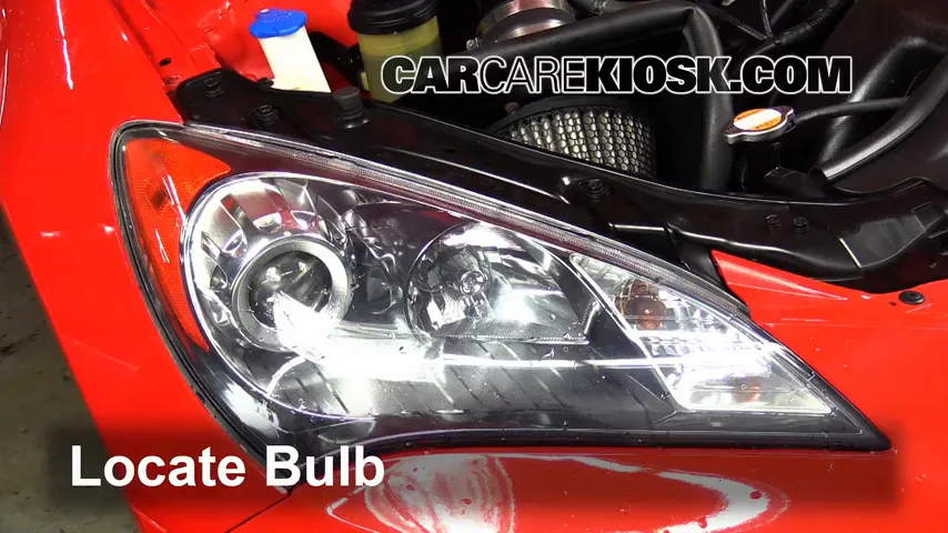 2010 Hyundai Genesis Coupe 3.8 3.8L V6 Lights Turn Signal - Front (replace bulb)